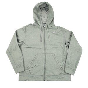 Nike Jacket Men's XL Thermal Fit Full Zip Hoodie Gray Long Sleeve Pockets